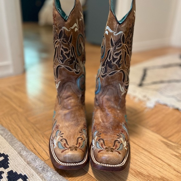 *NEW* Corral Australia Brown Embroidered Cowboy Boots - Picture 5 of 15